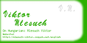 viktor mlesuch business card